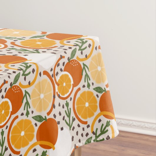 Modern Citrus Fruit Confetti Summer Retro Kitchen Tafelkleed (Voorbeeld)