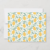 Modern Citrus Fruit Zomer Lente Geel Notitiekaartje (Achterkant)