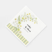 Modern Citrus Green Wildflower Wedding Servet (Hoek)