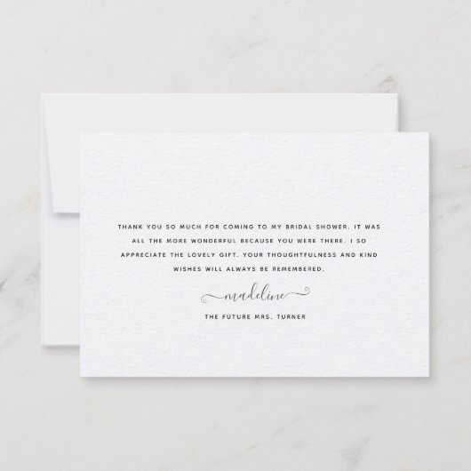 Modern Citrus Lemon Garden Vrijgezellenfeest Dank  Bedankkaart (Achterkant)