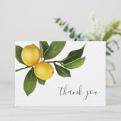 Modern Citrus Lemon Garden Vrijgezellenfeest Harte Kaart (Staand voorkant)