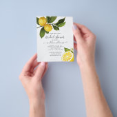 Modern Citrus Lemon Garden Vrijgezellenfeest Invit Flyer (Hand)