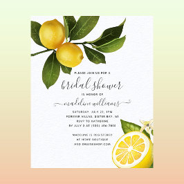 Modern Citrus Lemon Garden Vrijgezellenfeest Invit Flyer