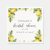 Modern Citrus Lemon Vrijgezellenfeest Servet (Voorkant)