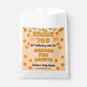 Modern Citrus Sinaasappel Cutie Fruity Zest Dank u Bedankzakje (Voorkant)