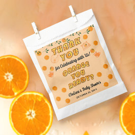 Modern Citrus Sinaasappel Cutie Fruity Zest Dank u Bedankzakje