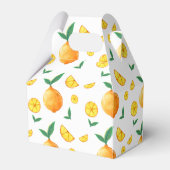 Modern Citrus Sinaasappel Pattern Baby shower Bedankdoosjes (Achterkant)