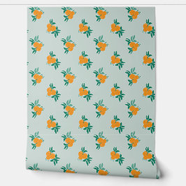 Modern Citrus Sinaasappel Pattern Peel Stick Behang