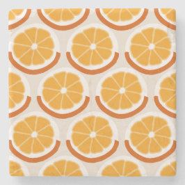 Modern Citrus Slice Retro Kitchen Stenen Onderzetter