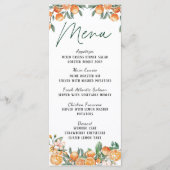 Modern Citrus-thema bruiloft menu Kaart (Voorkant)