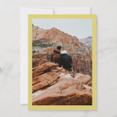 Modern Citrus Yellow Ampersand 5-Photo Wedding Kaart (Achterkant)