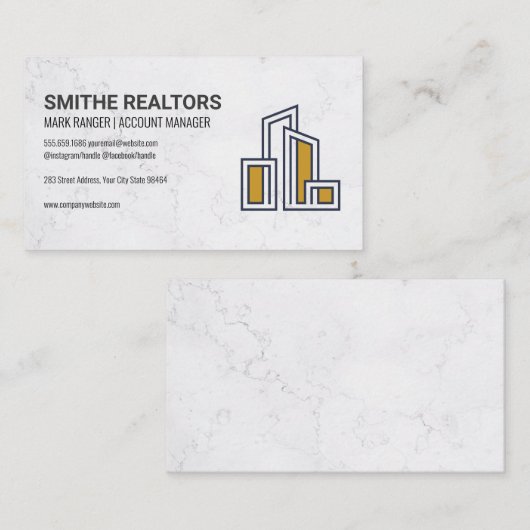 Modern City Building Logo Afsprakenkaartje (Voorkant / Achterkant)