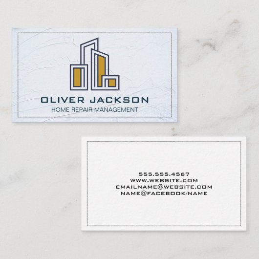 Modern City Building Logo Visitekaartje (Voorkant / Achterkant)