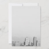Modern City Skyline Destination Rehearsal Dinner Kaart (Achterkant)