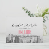 Modern City Skyline Destination Vrijgezellenfeest Kaart (Staand voorkant)