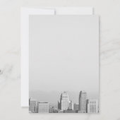 Modern City Skyline Destination Wedding Kaart (Achterkant)