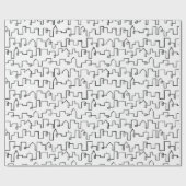 Modern Cityscape beschilderd design Cadeaupapier (Vlak)