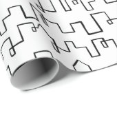 Modern Cityscape beschilderd design Cadeaupapier (Rol Hoek)