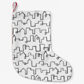 Modern Cityscape beschilderd design Kleine Kerstsok (Voorkant)