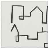 Modern Cityscape beschilderd design Stof (Close Up)