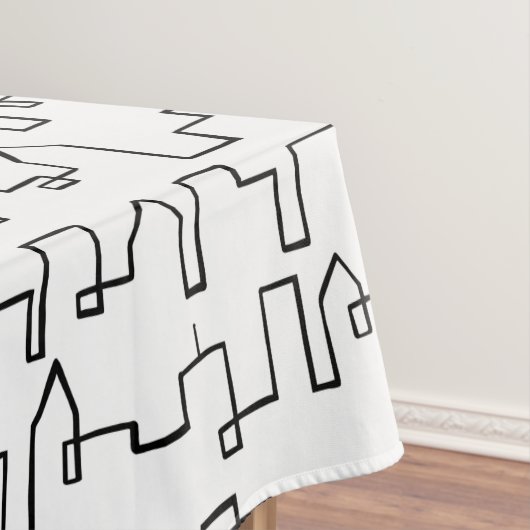 Modern Cityscape beschilderd design Tafelkleed (Voorbeeld)