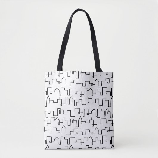 Modern Cityscape beschilderd design Tote Bag (Voorkant)