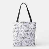 Modern Cityscape beschilderd design Tote Bag (Achterkant)