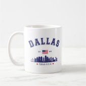 Modern Cityscape of Dallas Texas Koffiemok (Links)