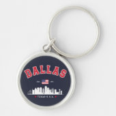 Modern Cityscape of Dallas Texas Sleutelhanger (Voorkant)