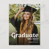 Modern Class 2024 Afstudeerder foto Afstuderen Aankondigingskaart (Voorkant)
