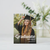 Modern Class 2024 Afstudeerder foto Afstuderen Aankondigingskaart (Staand voorkant)