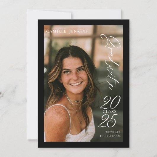 Modern Class 2025 foto Afstuderen aankondiging (Voorkant)