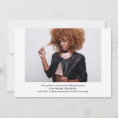 Modern Class of 2024 Foto Afstuderen Aankondiging (Achterkant)