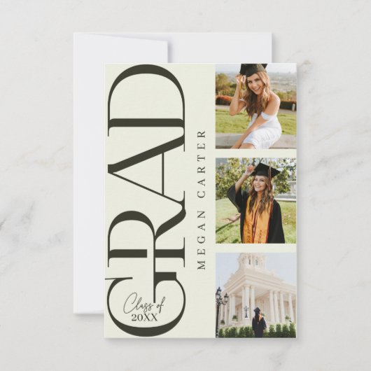 Modern Class of 2025 Afstuderen Aankondiging Kaart (Voorkant)