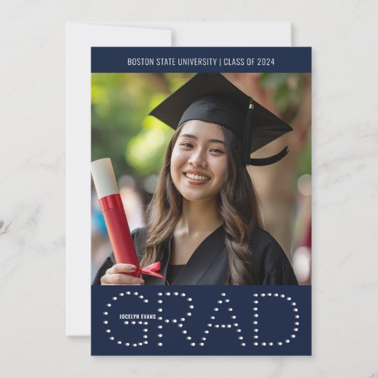 Modern Class of 2025 Foto Afstuderen Aankondiging (Voorkant)