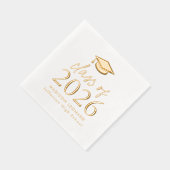 Modern Class of 2025 Script Afstuderen Folie Servetten (Rechts)