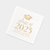 Modern Class of 2025 Script Afstuderen Folie Servetten (Links)