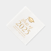 Modern Class of 2025 Script Afstuderen Folie Servetten (Rechts)