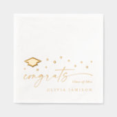 Modern Class of 2026 Congrats Graduation Party Folie Servetten (Voorkant)