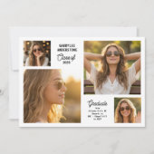 Modern Class of 2026 Multi Photo Graduation Party Kaart (Voorkant)