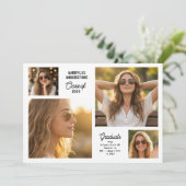 Modern Class of 2026 Multi Photo Graduation Party Kaart (Staand voorkant)