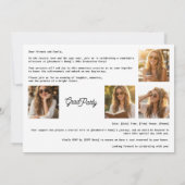 Modern Class of 2026 Multi Photo Graduation Party Kaart (Achterkant)