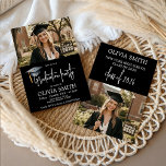 Modern Class of 2026 Photo Graduation Invite Kaart<br><div class="desc">Announce your big milestone with this "Class of 2026" photo graduation invitation. Featuring a clean 3-photo collage layout to showcase your favorite senior portraits in style. The minimalist aesthetic and elegant black typography on a crisp white background make it perfect for both high school and college celebrations. Easily personalize all...</div>