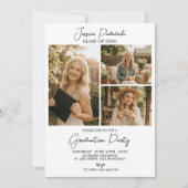 Modern Class of 2026 Photo Graduation Invite Kaart (Voorkant)