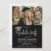 Modern Class of 2026 Photo Graduation Invite Kaart (Voorkant)