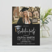 Modern Class of 2026 Photo Graduation Invite Kaart (Staand voorkant)