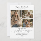 Modern Class of 2026 Photo Graduation Invite Kaart (Voorkant)