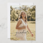 Modern Class of 2026 Photo Graduation Invite Kaart (Achterkant)