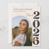 Modern Class of 2026 Photo Graduation Party Kaart (Voorkant)