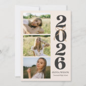 Modern Class of 2026 Photo Graduation Party Kaart (Voorkant)